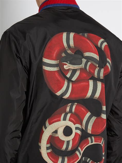 gucci jacket mens snake|white Gucci shirt with snake.